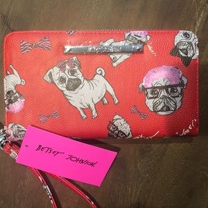 Betsey Johnson Pug Wristlet